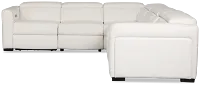 Melody White Micro Medium Dual Power 2-arm Reclining Sectional