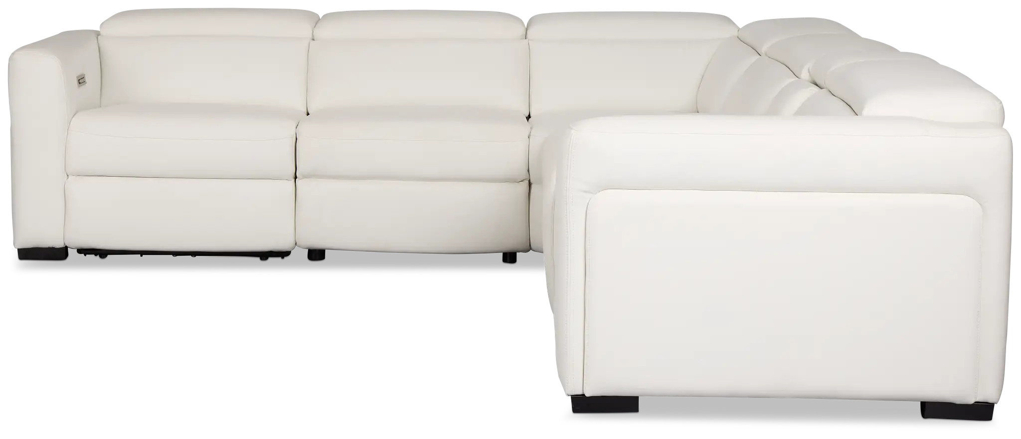 Melody White Micro Medium Dual Power 2-arm Reclining Sectional Melody White Micro Medium Dual Power 2-arm Reclining Sectional