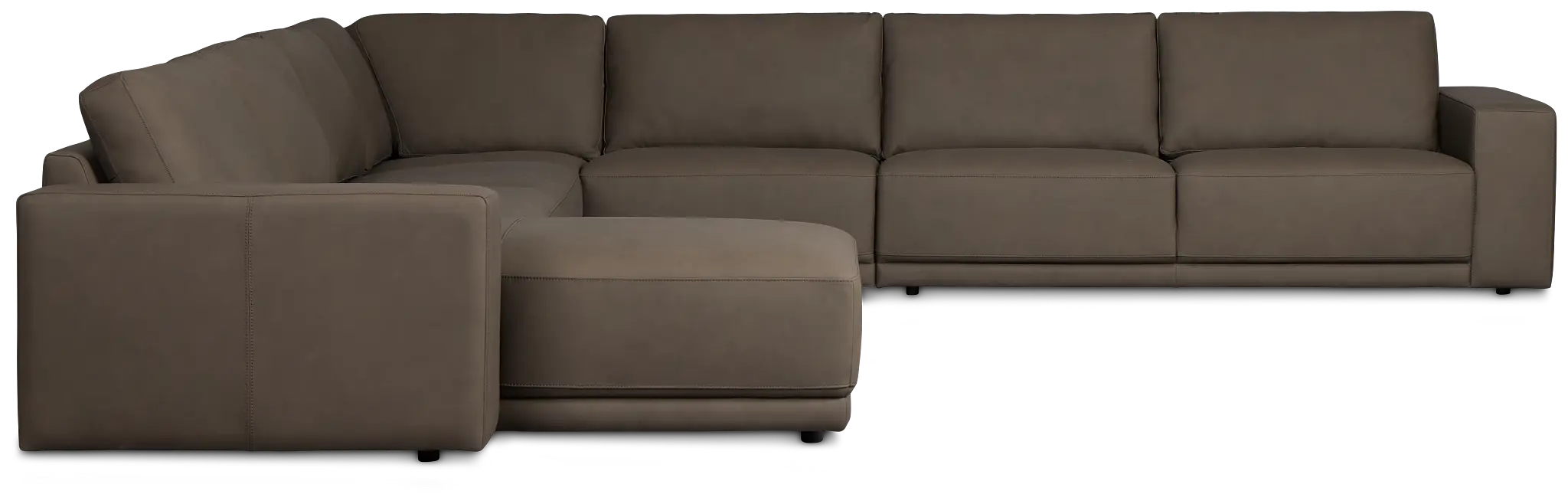 Kellan Dark Gray Leather Large Left Chaise Sectional Kellan Dark Gray Leather Large Left Chaise Sectional