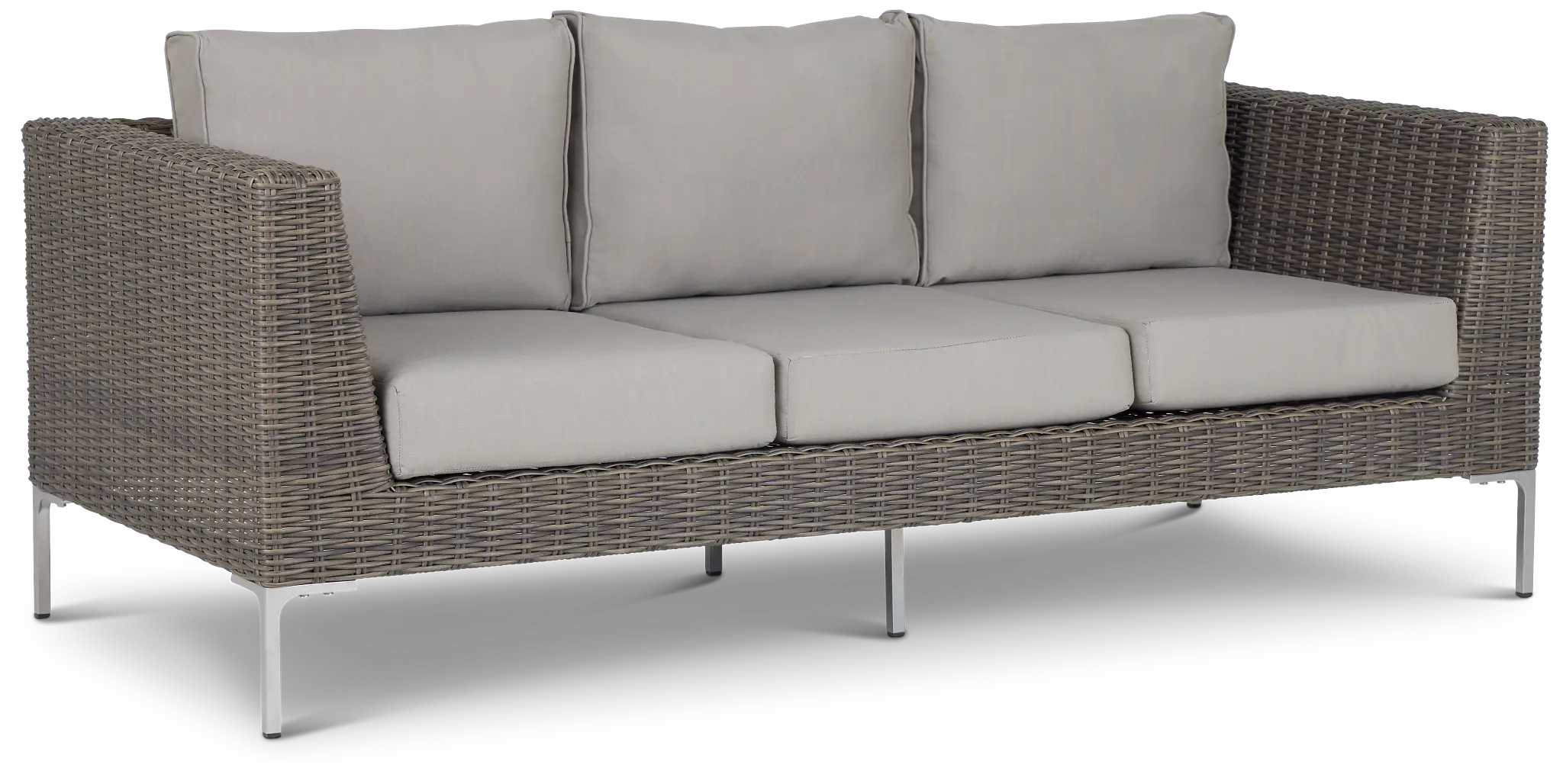 Tulum Gray Woven Sofa W/ 3 Cushion Tulum Gray Woven Sofa W/ 3 Cushion