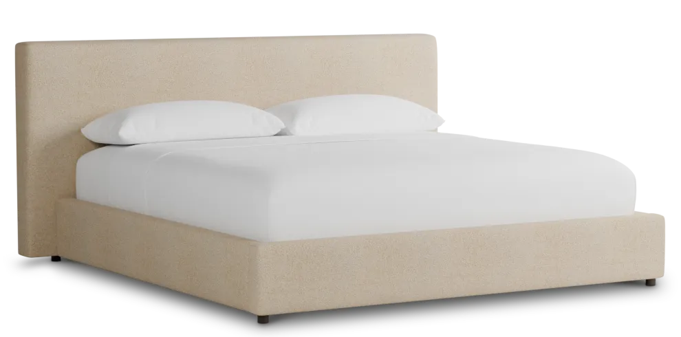 Grayton Sutton Beige 44" Upholstered Platform Bed