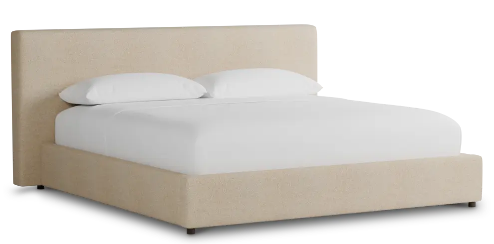 Grayton Sutton Beige 44" Upholstered Platform Bed Grayton Sutton Beige 44" Upholstered Platform Bed