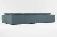 Destin Elevation Dark Blue Fabric 8-piece Pit Sectional