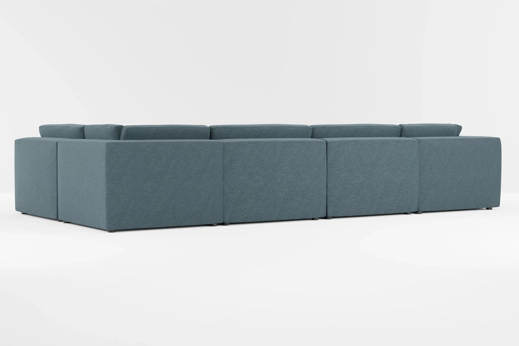 Destin Elevation Dark Blue Fabric 8-piece Pit Sectional