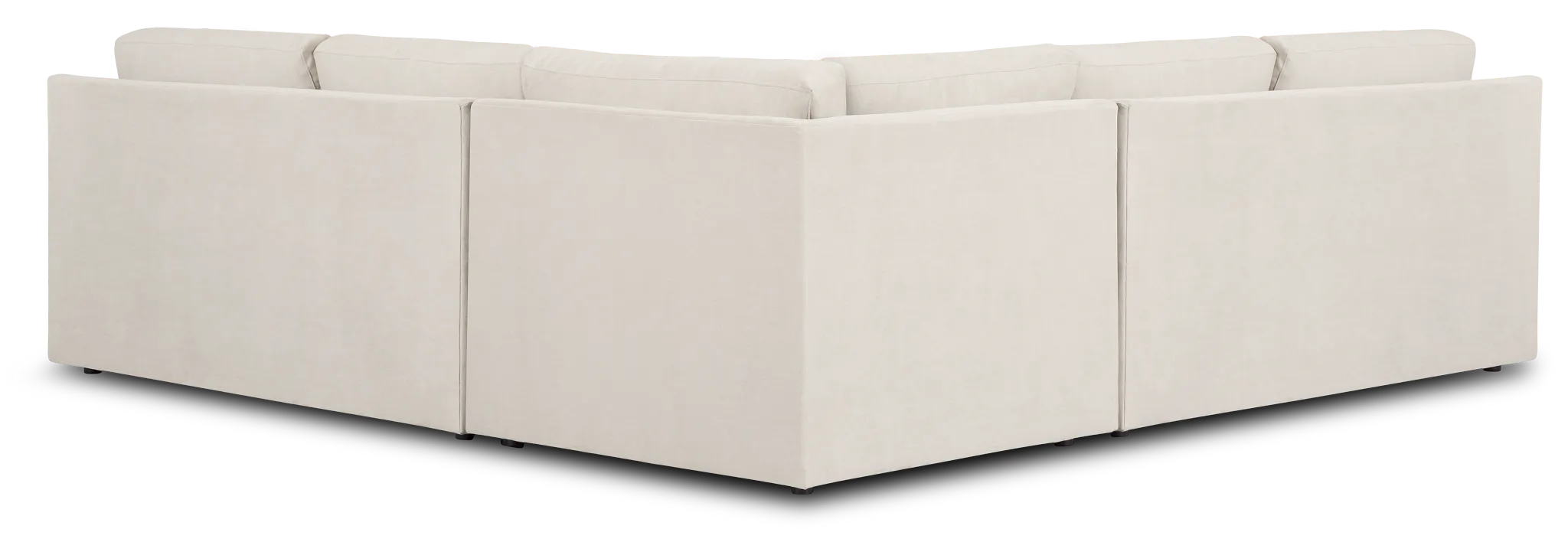 Hudson Gray Fabric Small Two-arm Sectional