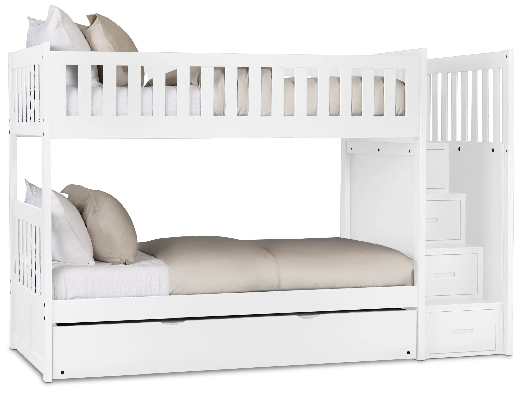Charleston White Step Storage Bunk Bed Charleston White Step Storage Bunk Bed