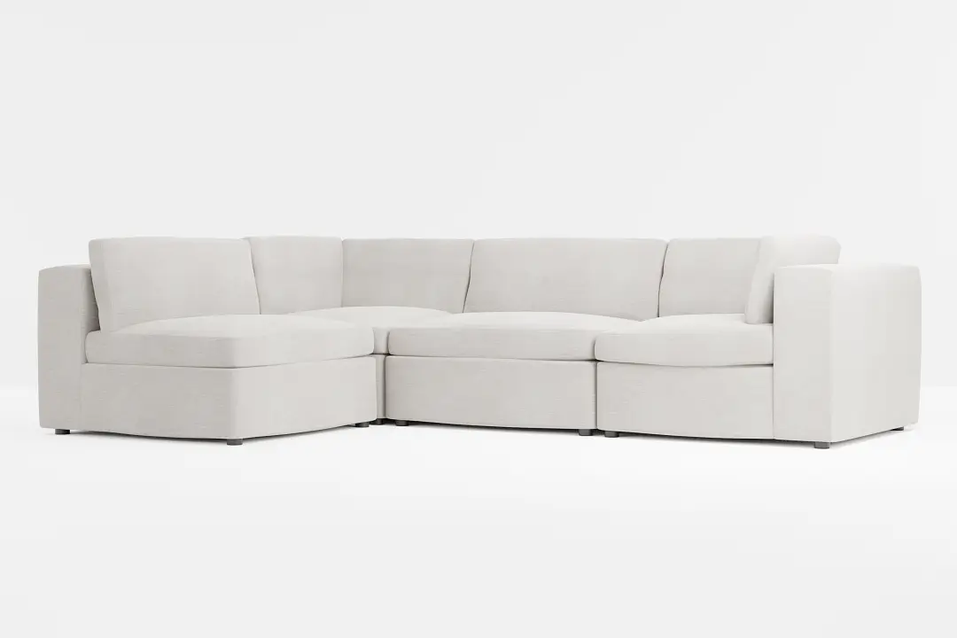 Destin Maguire Pewter Fabric 4-piece Modular Sectional Destin Maguire Pewter Fabric 4-piece Modular Sectional
