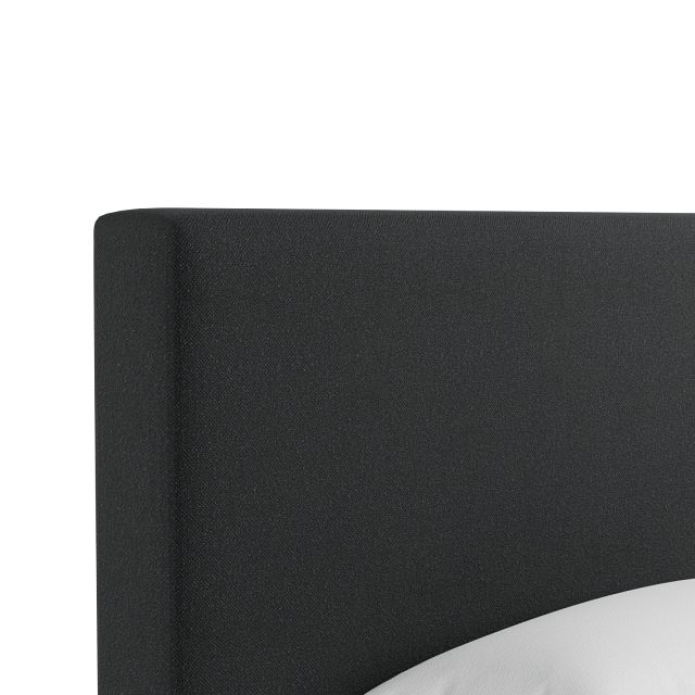 Grayton Elite Black 54" Upholstered Platform Bed