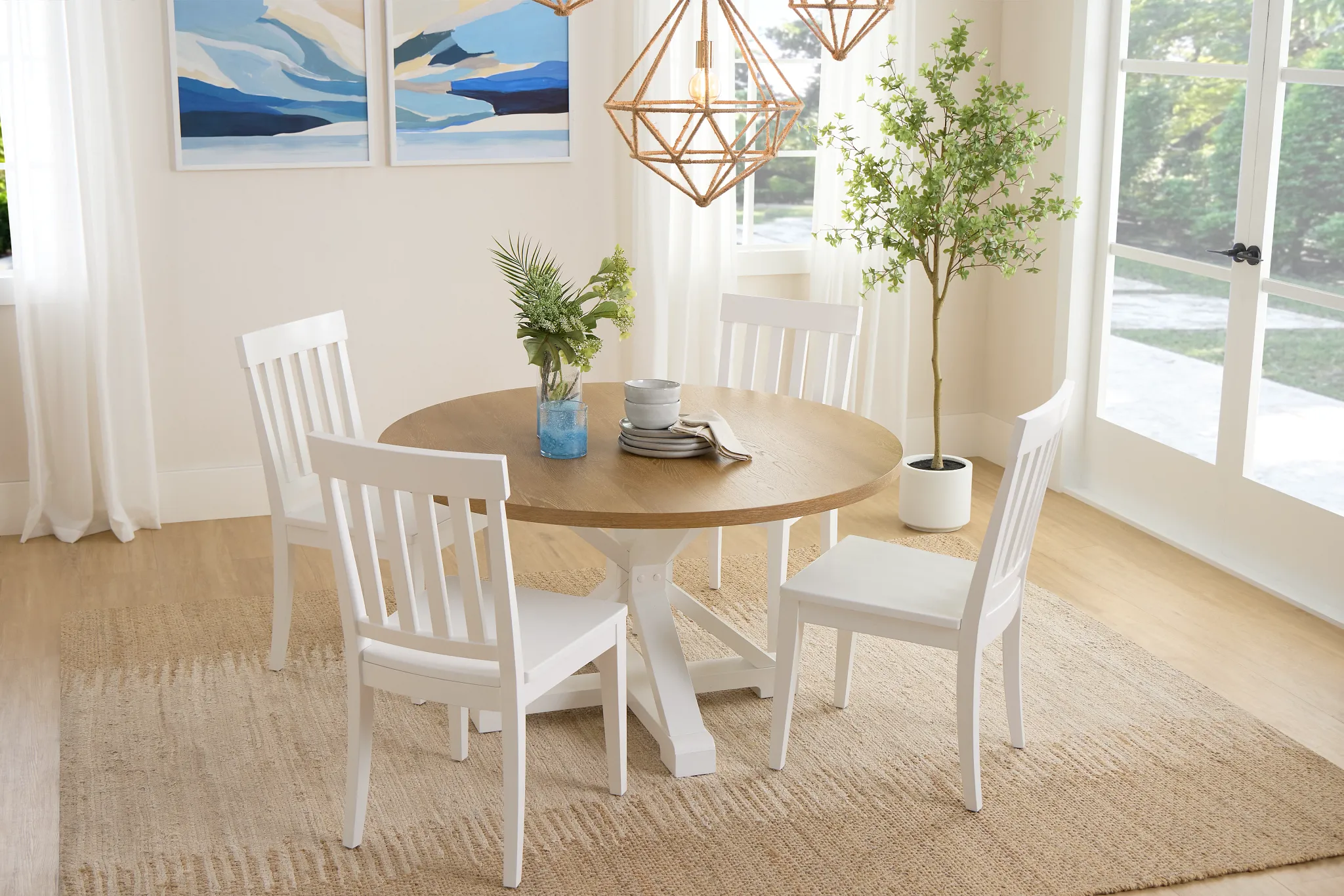Nantucket Two-tone Light Tone Round Table