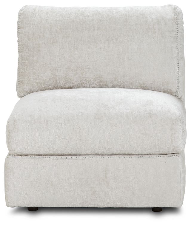 Oasis Light Beige Fabric Armless Chair (1)