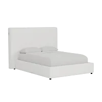 Grayton Sutton White 54" Upholstered Platform Bed