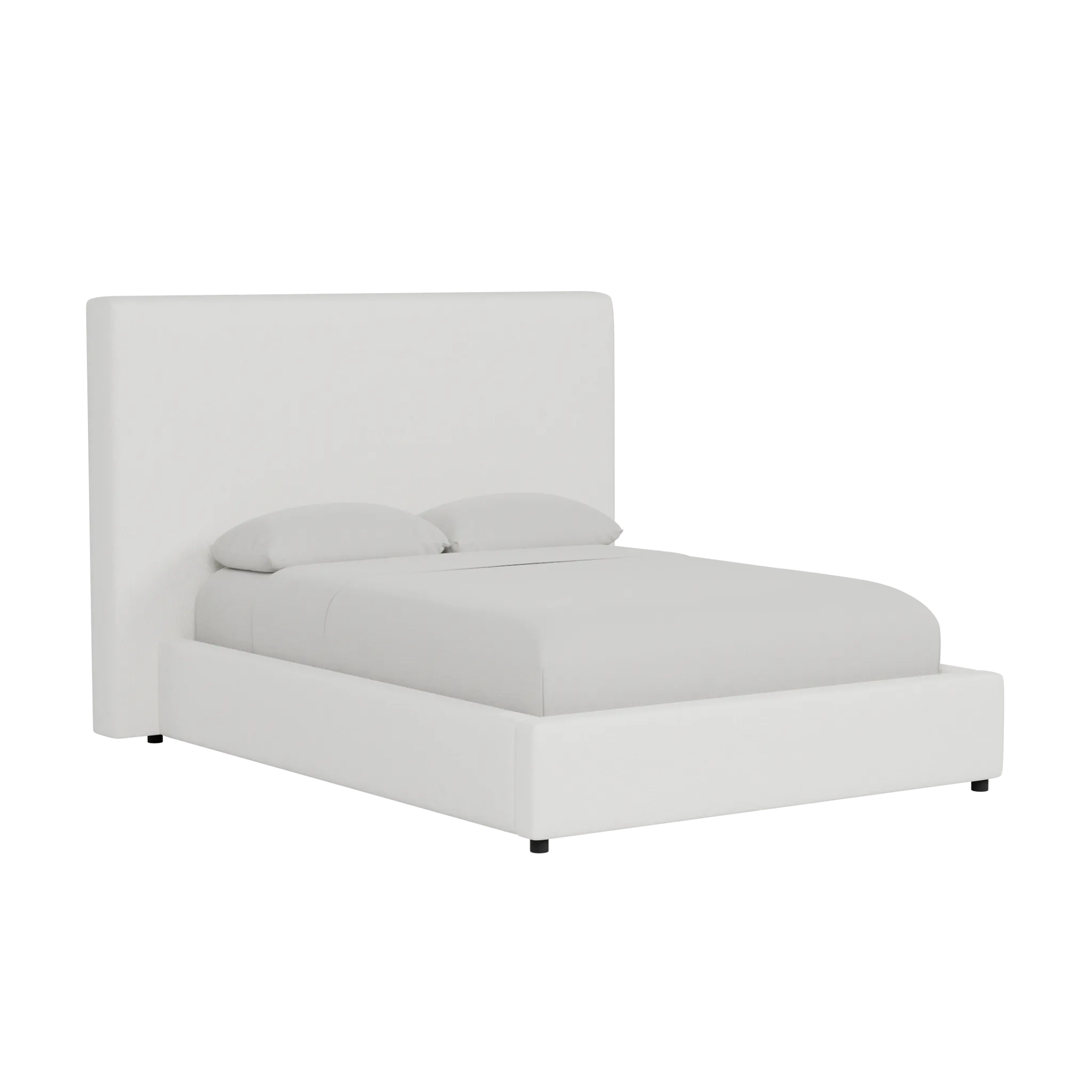Grayton Sutton White 54" Upholstered Platform Bed