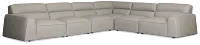 Blanca Gray Leather 6-piece Modular Sectional