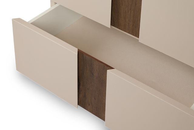 Brasilia Light Beige 2-drawer Nightstand