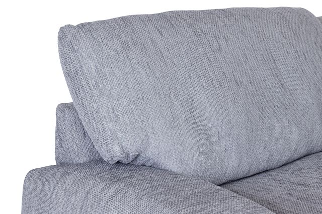 Alpha Light Gray Fabric Medium Left Chaise Sectional