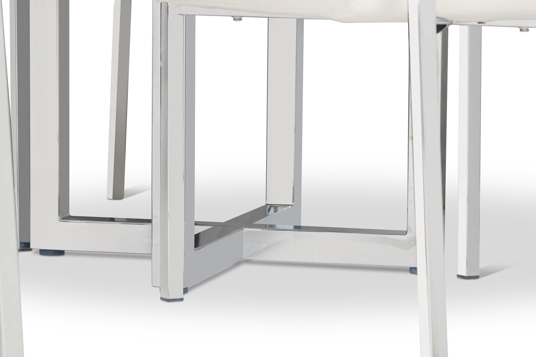 Amalfi White Glass Rectangular Table & 4 Metal Chairs Amalfi White Glass Rectangular Table & 4 Metal Chairs