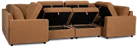 Addie Brown Fabric 8-piece Pit Storage Sectional