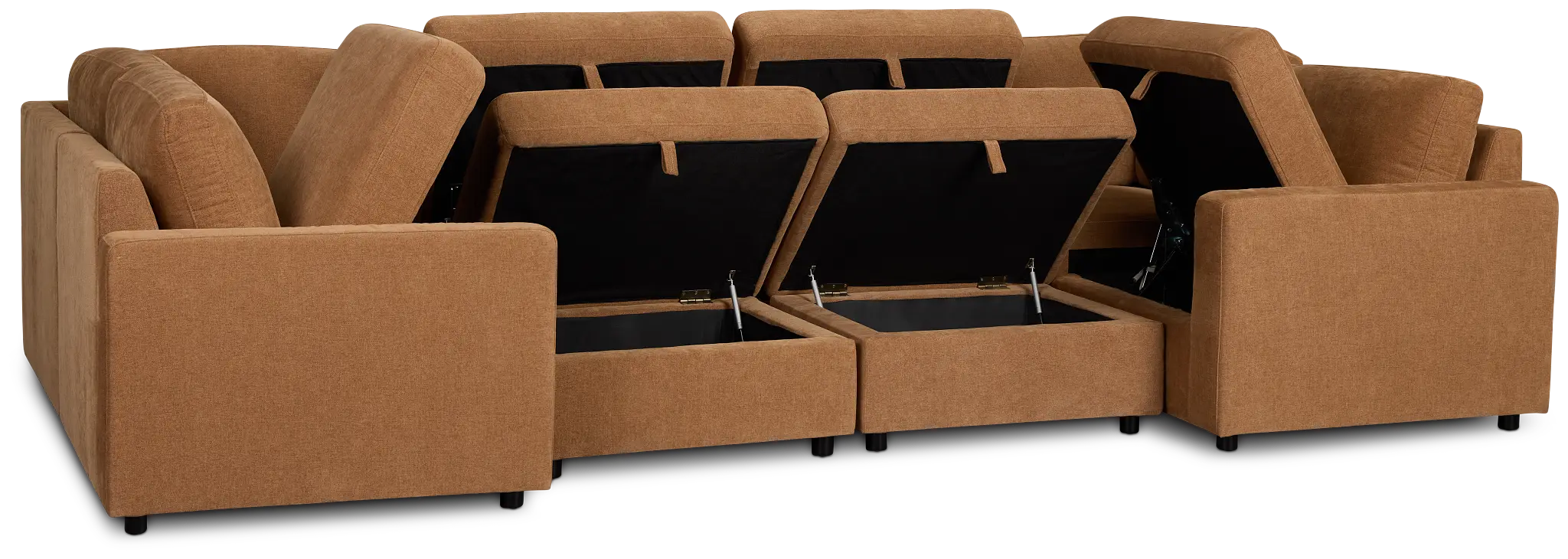 Addie Brown Fabric 8-piece Pit Storage Sectional Addie Brown Fabric 8-piece Pit Storage Sectional