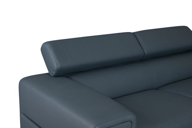 Drew Dark Blue Micro Right Chaise Sectional