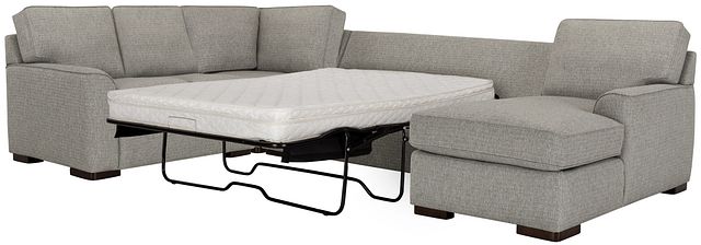 Austin Gray Fabric Right Chaise Innerspring Sleeper Sectional