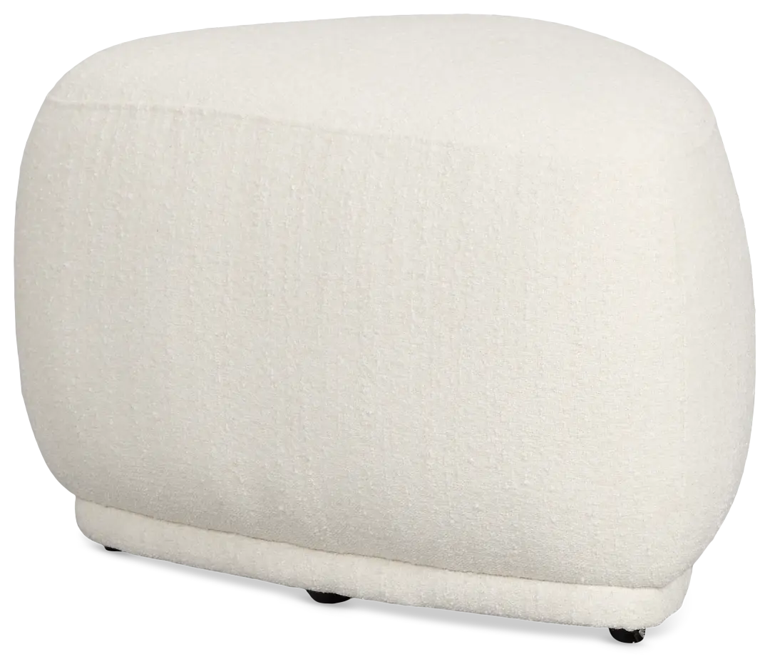 Jovi White Fabric Small Accent Ottoman Jovi White Fabric Small Accent Ottoman