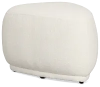 Jovi White Fabric Small Accent Ottoman