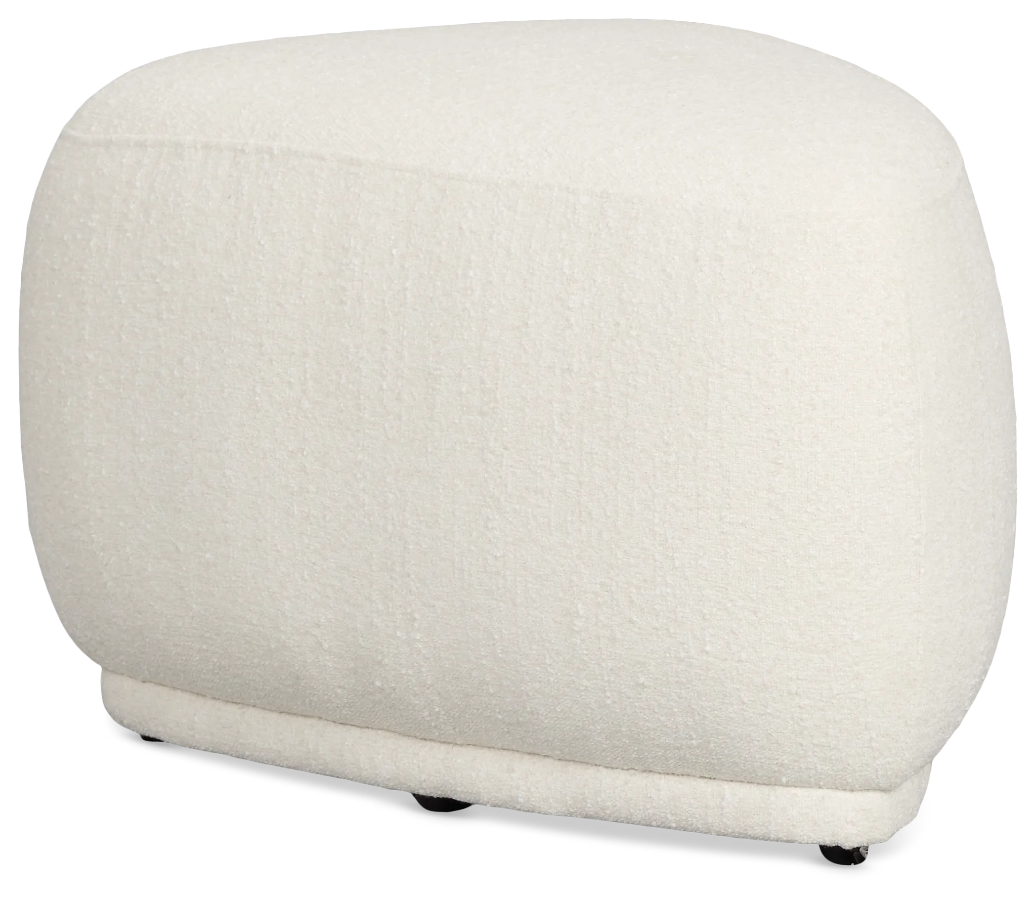 Jovi White Fabric Small Accent Ottoman
