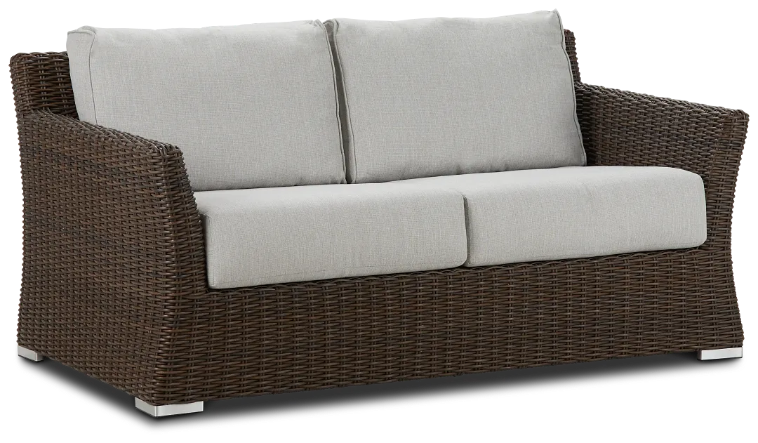 Southport Gray Woven Loveseat