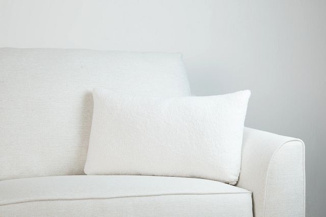 Henley White Lumbar Accent Pillow