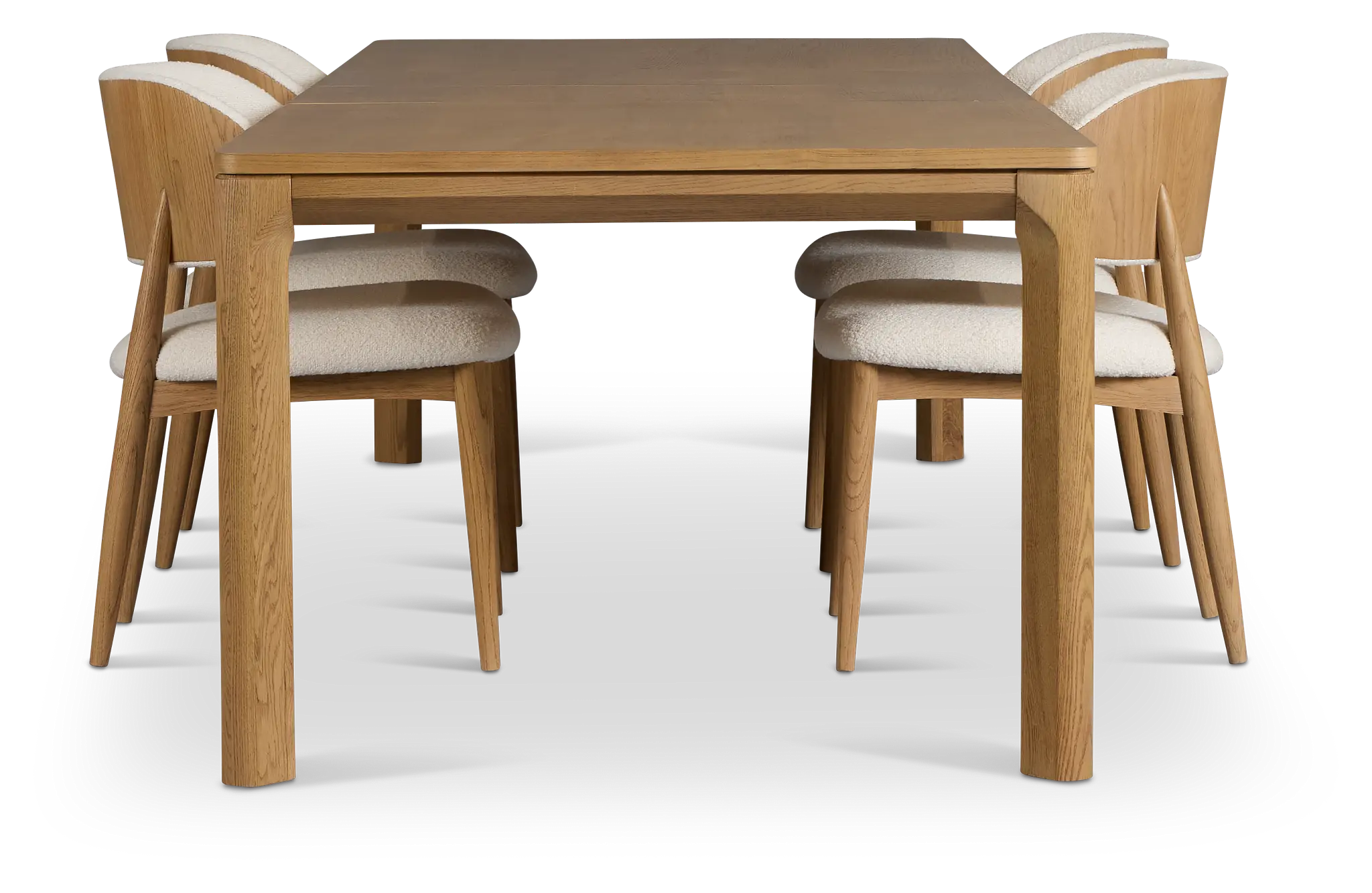 Gables Light Tone Rect Table & 4 Upholstered Chairs Gables Light Tone Rect Table & 4 Upholstered Chairs