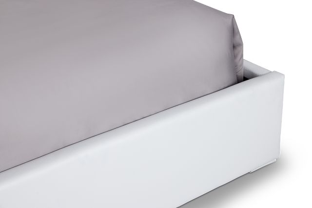 Doral White Uph Platform Bed