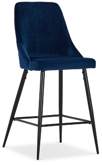 Cameo Dark Blue 27" Upholstered Barstool
