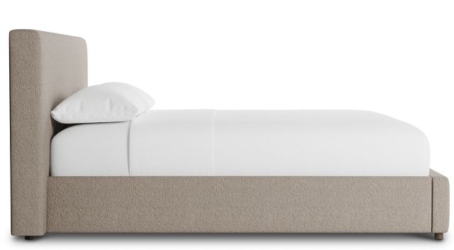 Grayton Elite Brown 44" Upholstered Platform Bed