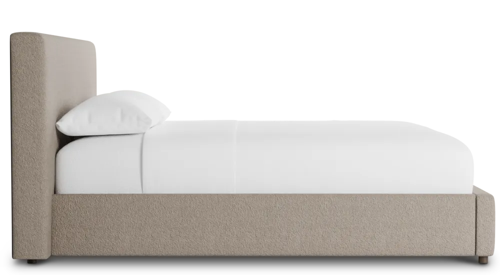 Grayton Elite Brown 44" Upholstered Platform Bed