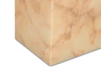 Haven White Stone Square End Table