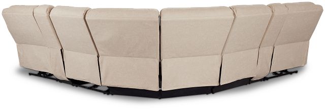 Peyton Beige Micro Large Triple Power Reclining Two-arm Sectional