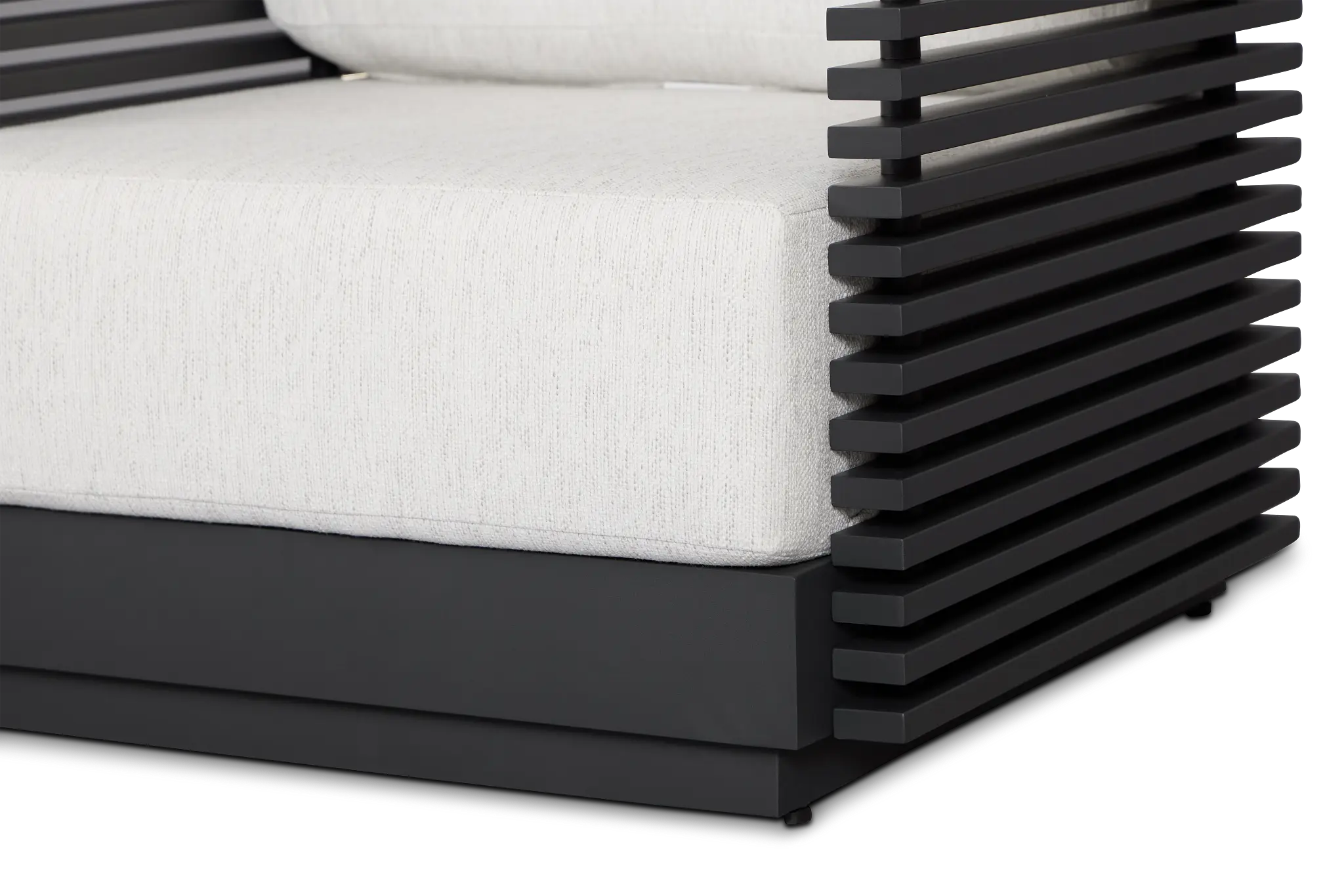 Monterey Black Aluminum Chair With Light Gray Cushions Monterey Black Aluminum Chair With Light Gray Cushions