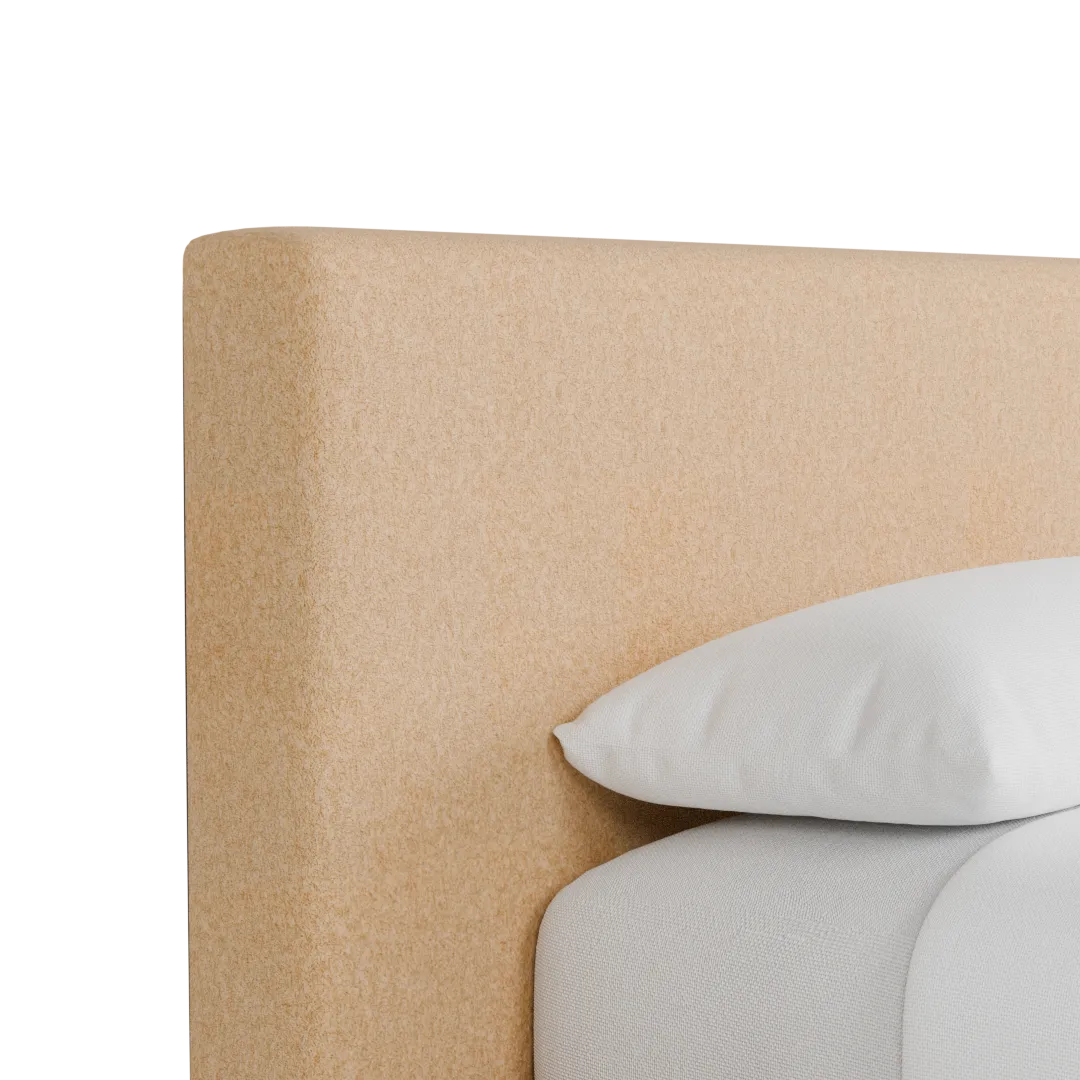 Grayton Merino Taupe 44" Upholstered Platform Bed