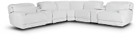 Reign White Lthr/vinyl Large Triple Power Reclining Two-arm Sectional