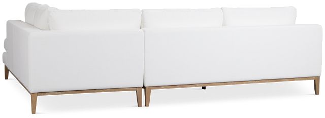 Corinne White Fabric Right Bumper Sectional