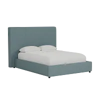 Grayton Sutton Blue 54" Upholstered Platform Bed