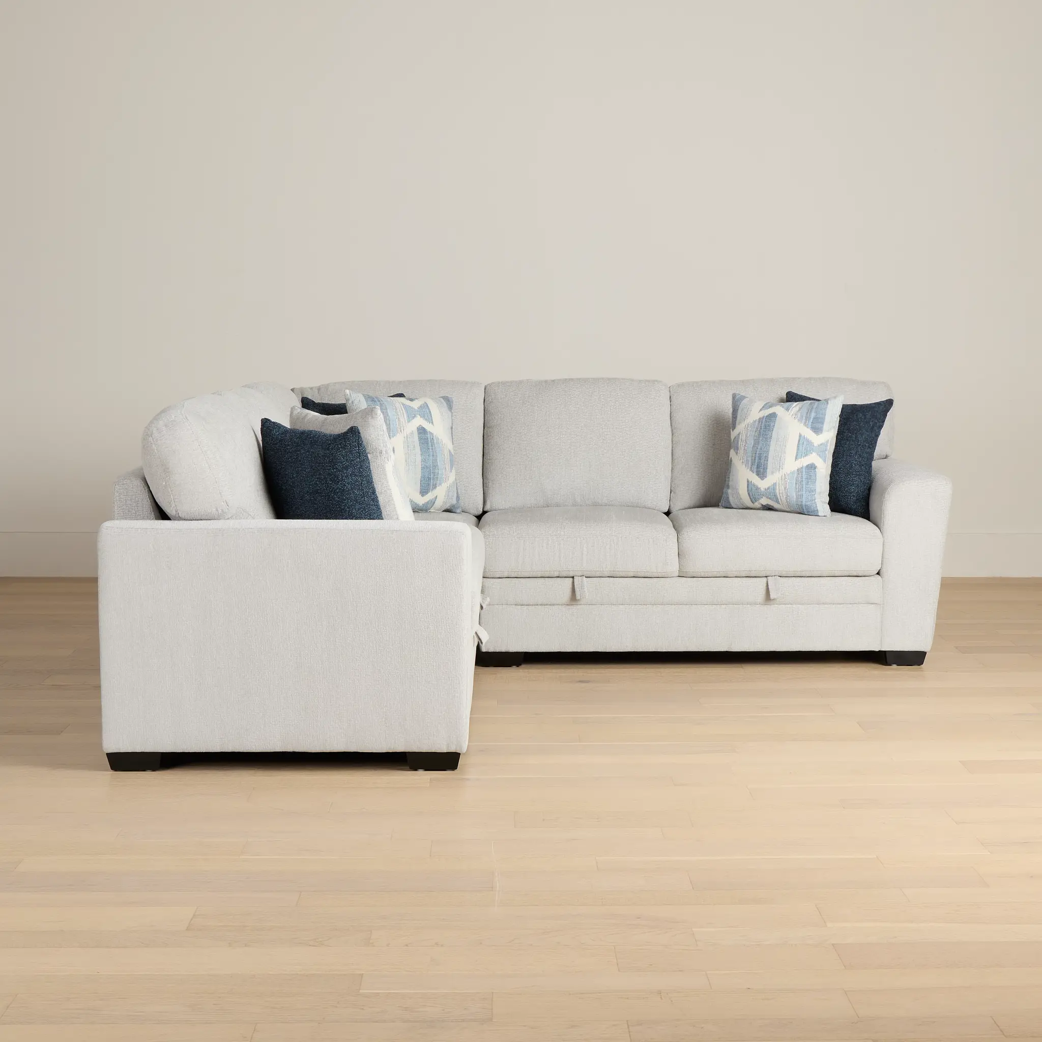 Everly Gray Fabric Small 2-arm Storage Sectional Everly Gray Fabric Small 2-arm Storage Sectional