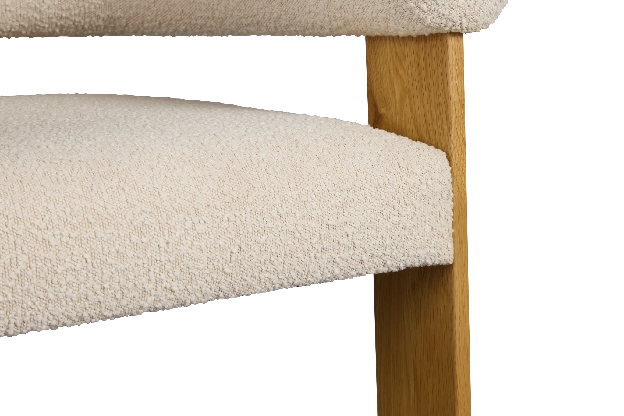 Elara White Fabric Accent Chair