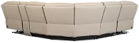 Wilder Taupe Leather Medium Dual Power 2-arm Reclining Sectional