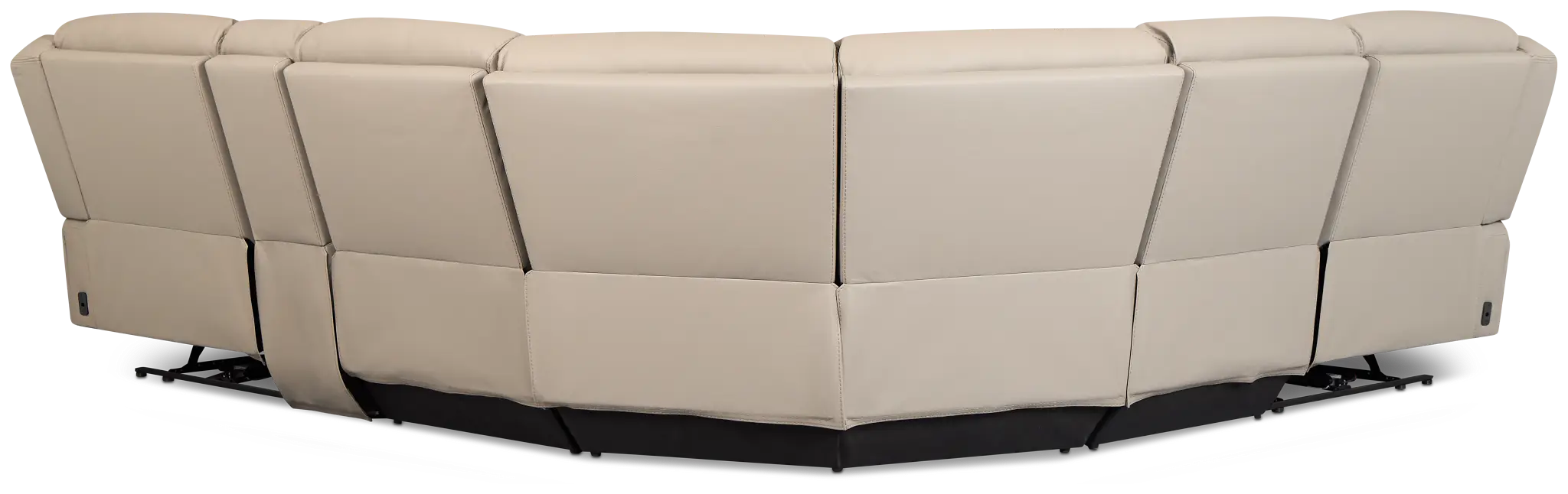 Wilder Taupe Leather Medium Dual Power 2-arm Reclining Sectional Wilder Taupe Leather Medium Dual Power 2-arm Reclining Sectional