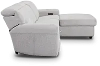 Callum Light Gray Storage Small Right Power Chaise Sleeper Sectional