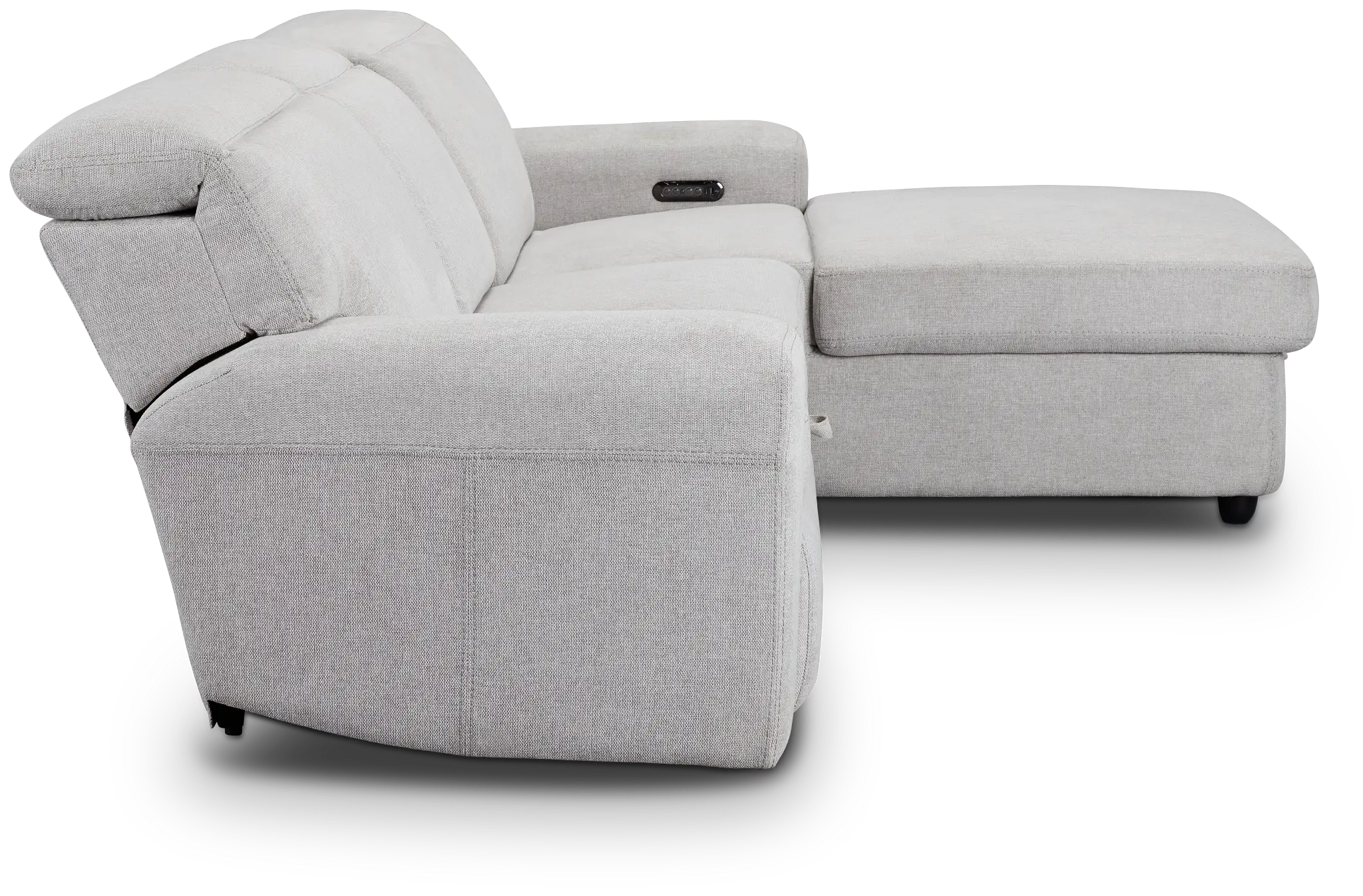 Callum Light Gray Storage Small Right Power Chaise Sleeper Sectional Callum Light Gray Storage Small Right Power Chaise Sleeper Sectional