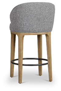 Libby Dark Gray Fabric 24" Upholstered Barstool