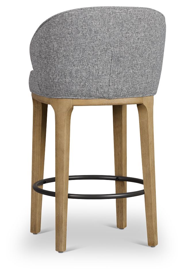 Libby Dark Gray Fabric 24" Upholstered Barstool