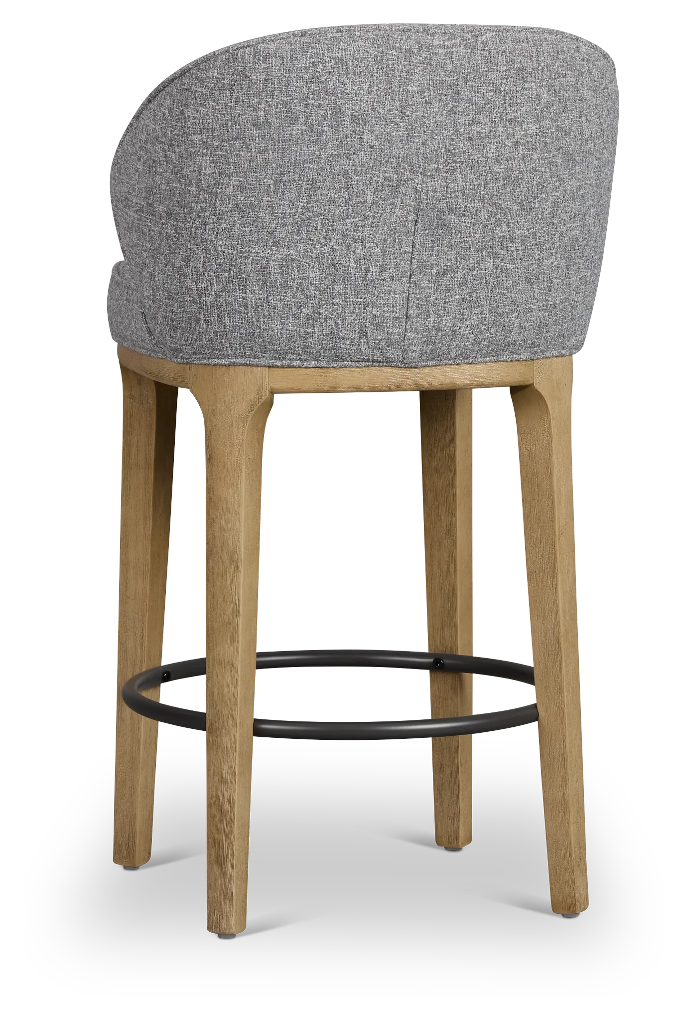 Libby Dark Gray Fabric 24" Upholstered Barstool